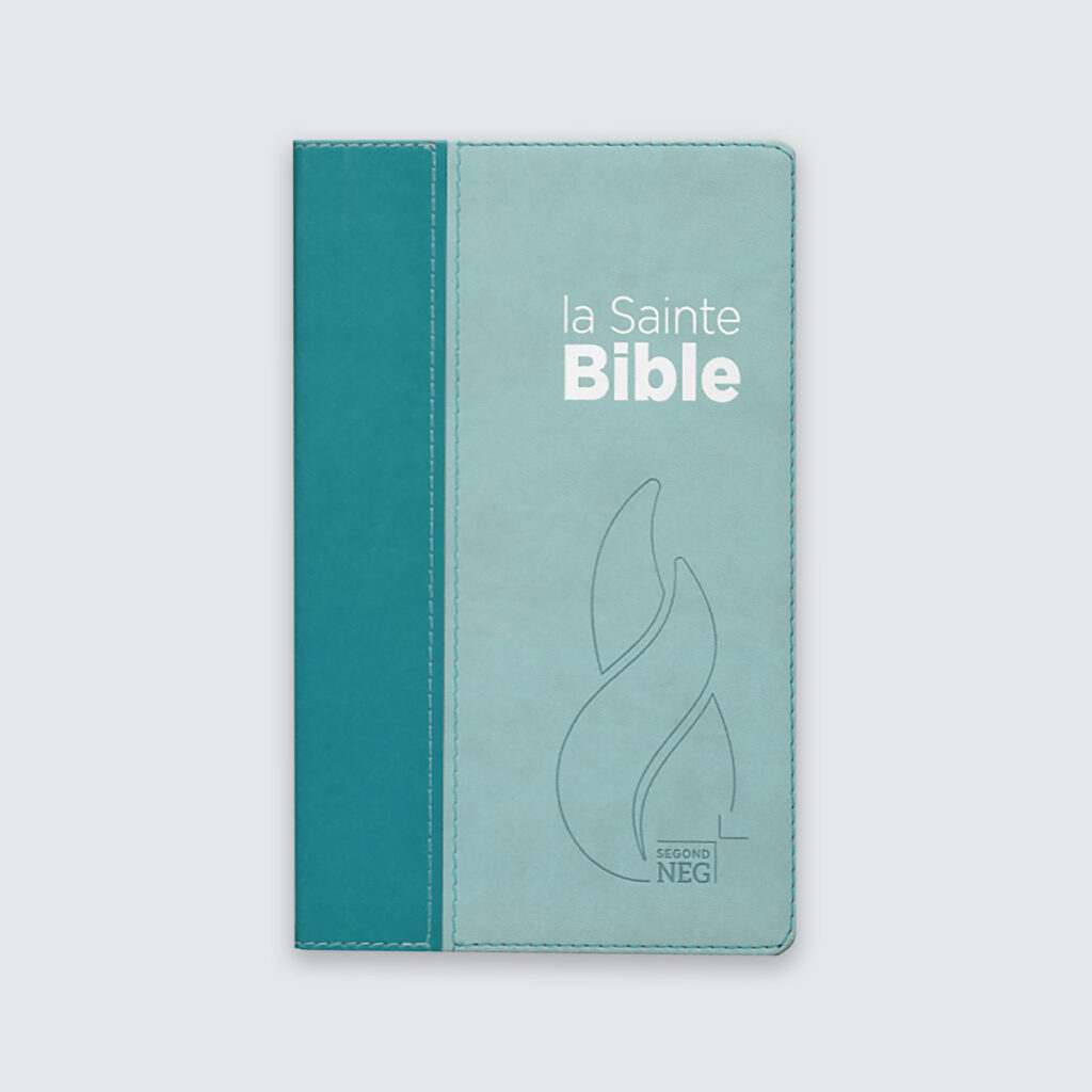 Bible Segond NEG compacte - couverture souple, vivella duo bleu lagon et bleu ciel