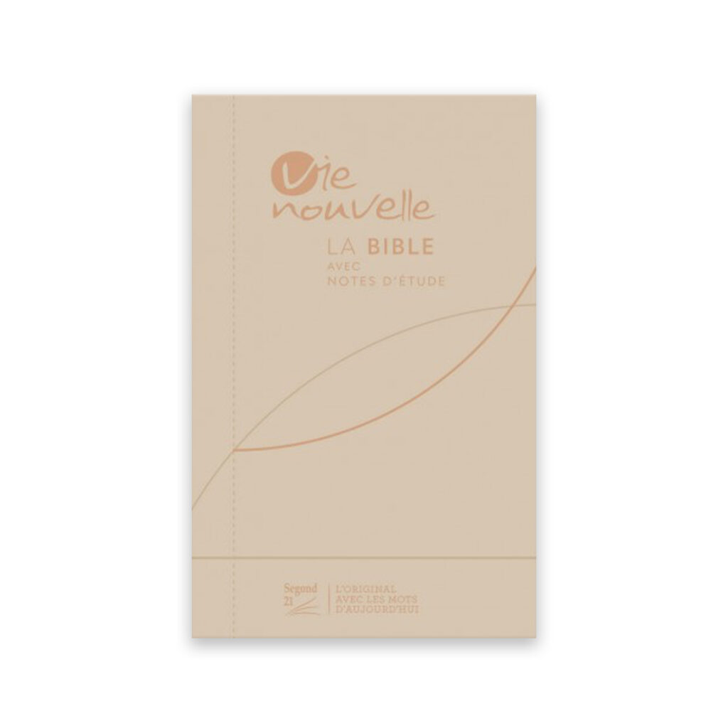 Bible d'étude Vie nouvelle, Segond 21 - couverture souple, Vivella beige, tranches or rose