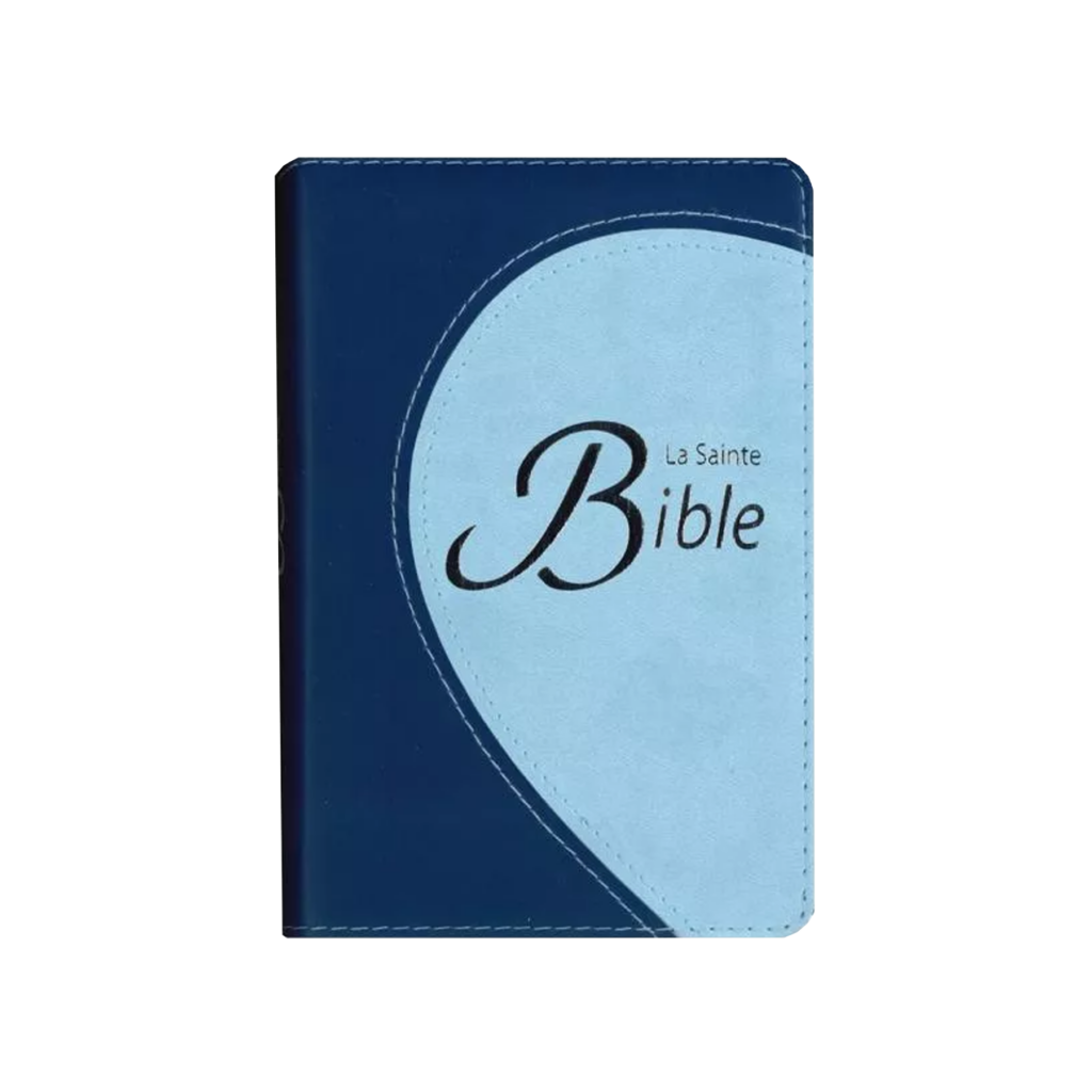 Bible Segond 1910, de poche, duo bleu - couverture souple, tranche argent, signet