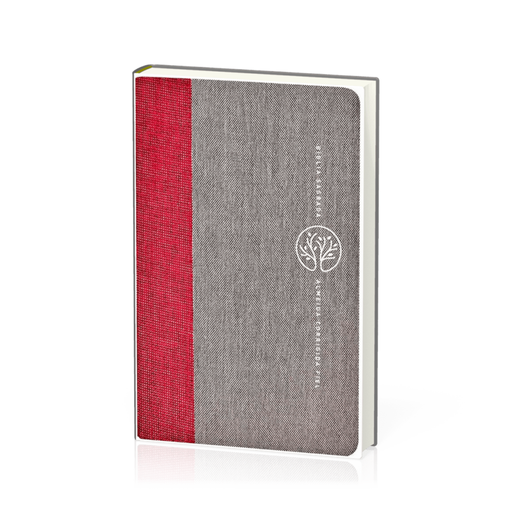 Bible en portugais traduction ACF souple gris et rouge