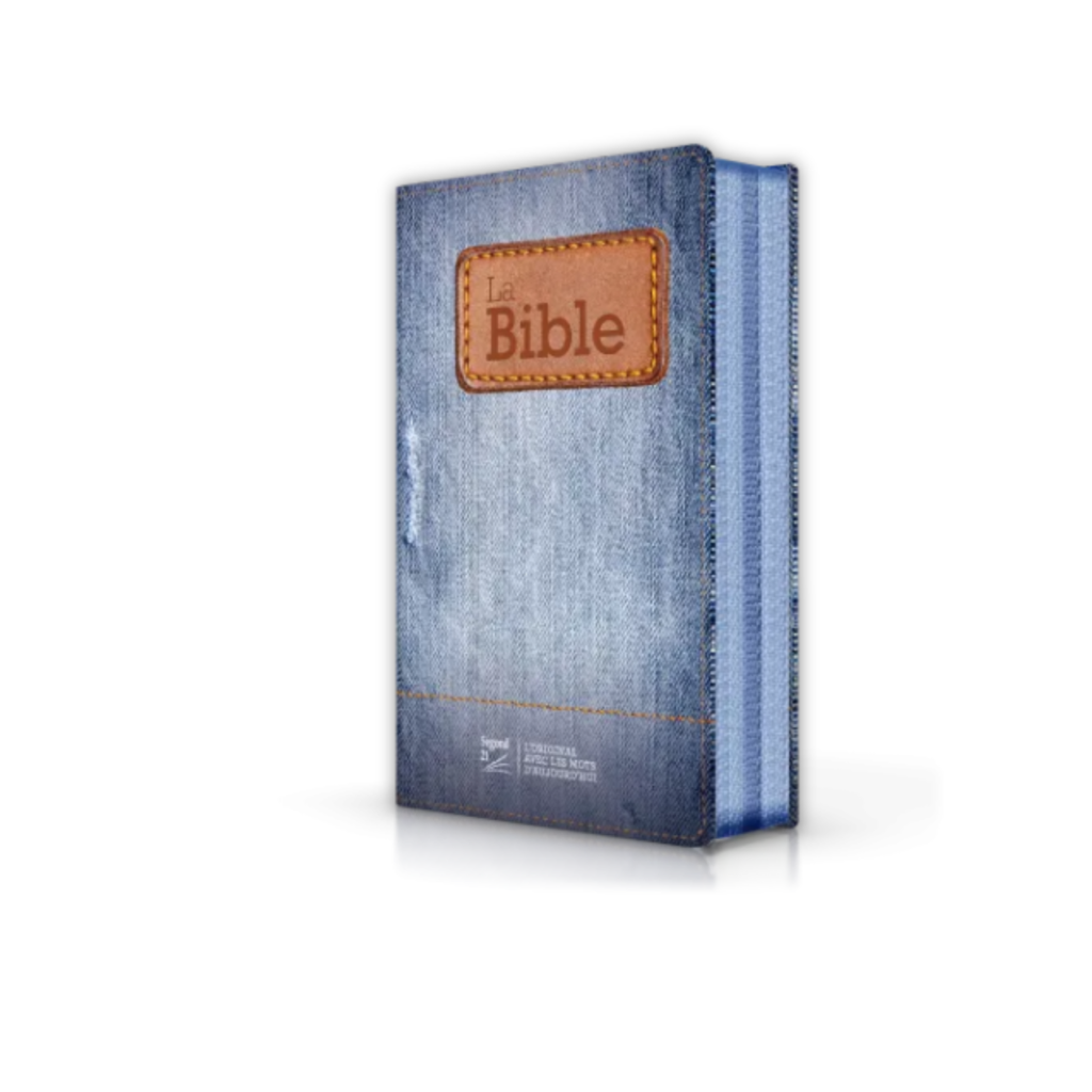 Bible Segond 21 compacte (Premium Style) - couverture souple toilée motif jeans, avec fermeture éclair
