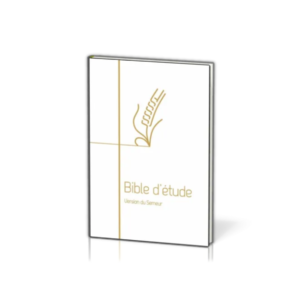 Bible d'étude, version Semeur, blanche - couverture souple tranche dorée